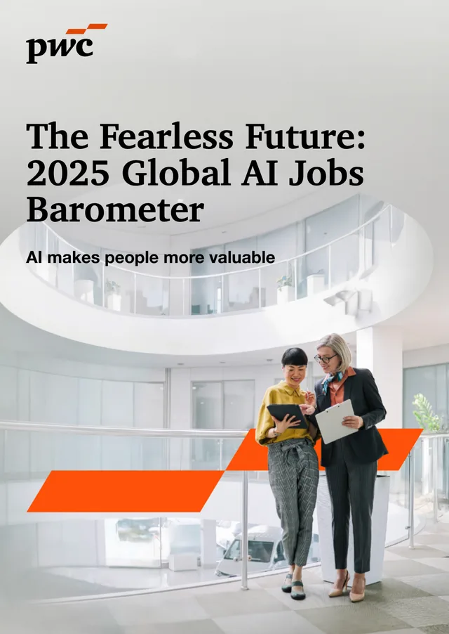 PwC 2025 Global AI Jobs Barometer report cover